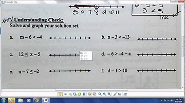 Video Notes 10 -  Part 1 (Adding & Subtracting Inequalities)