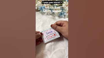 How to make easy paper game| Easy Paper game| Paper craft game #shorts #papergames #papercraft #art