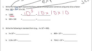 Grade 5, Module 1, Lesson 3, Exit Ticket