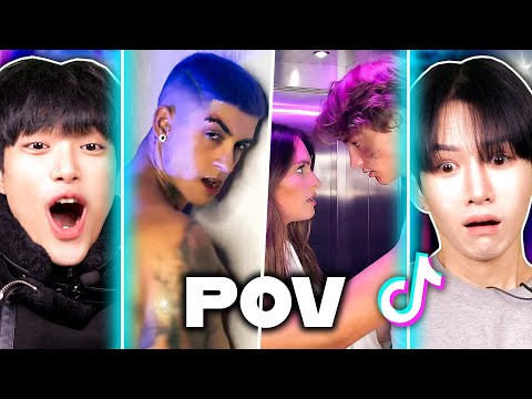 Koreans React to Cringey TikTok POV for the First Time! | PEACH KOREA