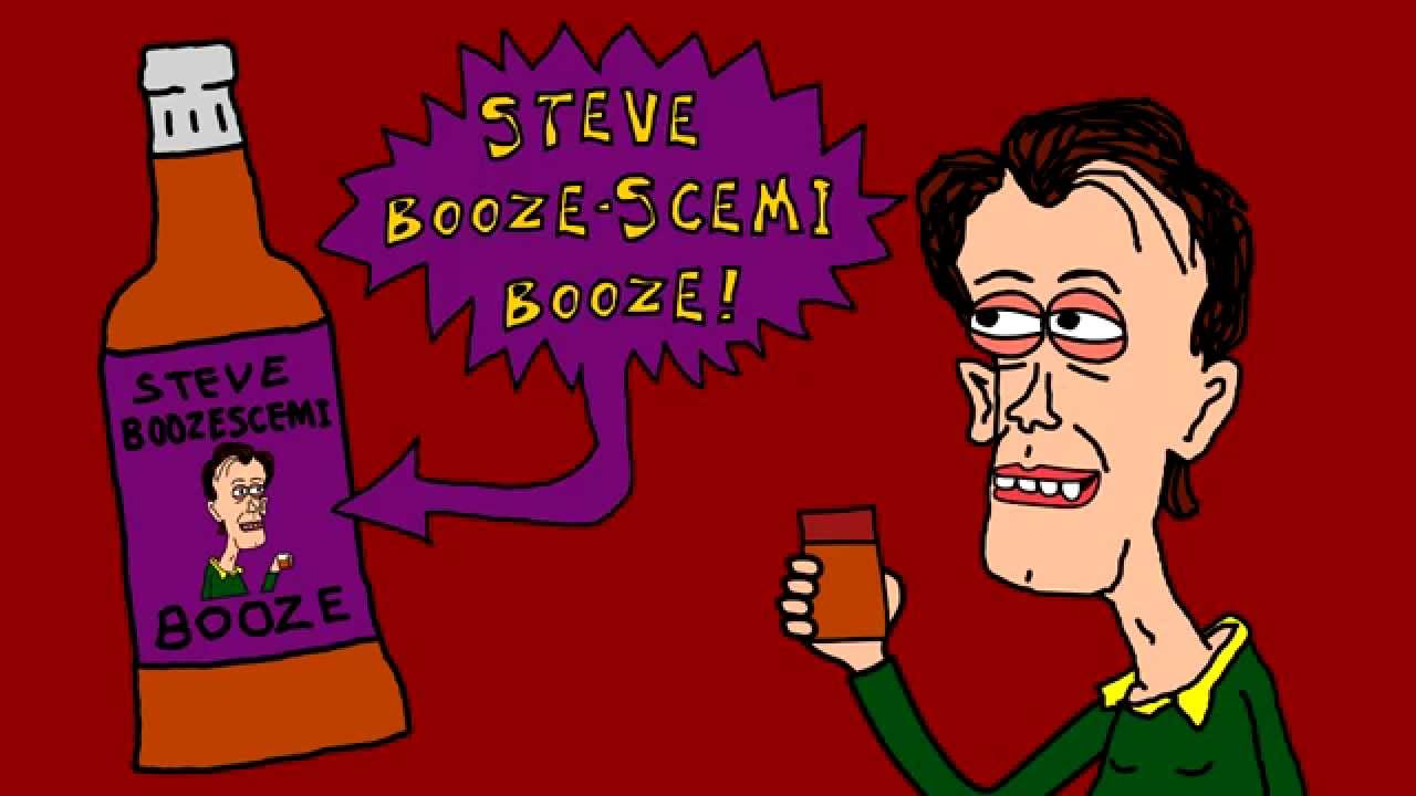 Steve Boozescemi Booze Commercial / Steve Buscemi Cartoon Parody Bad