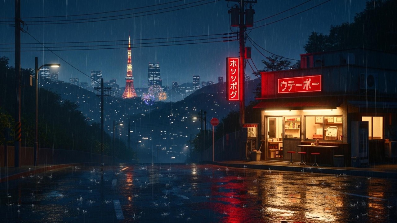 Tokyo Retro Rain Lofi 🌧️ 90s Lofi Hip Hop for Deep Sleep & Relaxation | Deep Focus Mode