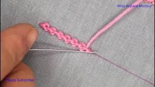 Palestrina Stitch Tutorial, Bead Stitch/Moti Tanka, hand Embroidery For Beginners