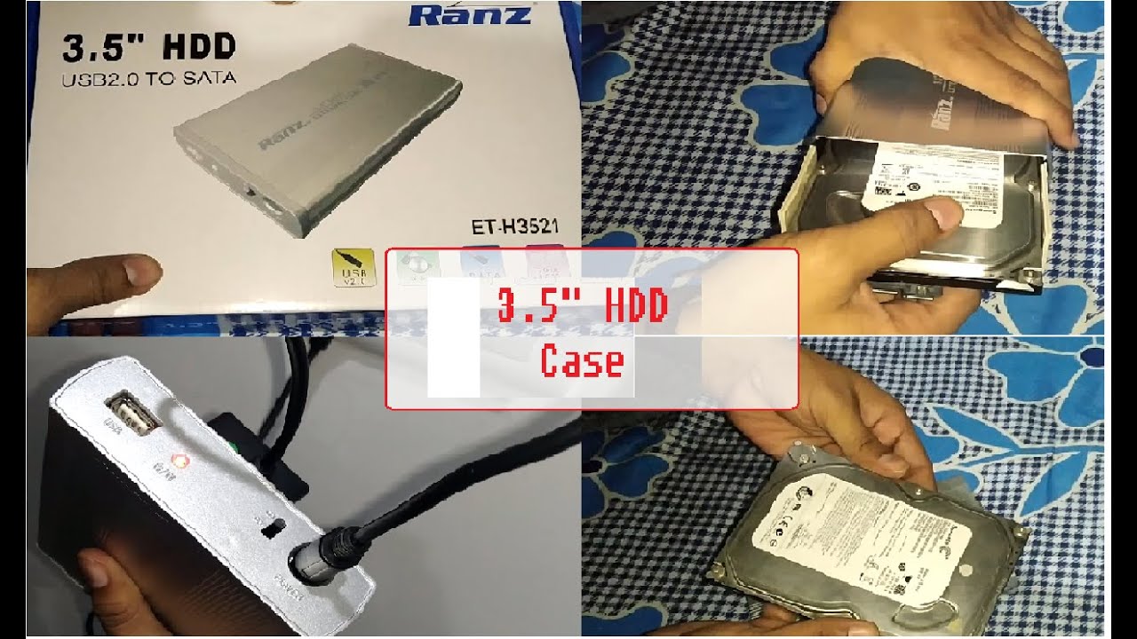 External 3.5" HDD Case Desktop Hard Drive Case Making 500 GB HDD