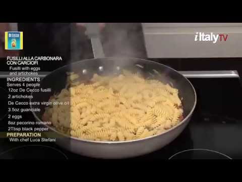 pastamania-#6.-"fusilli-alla-carbonara-con-carciofi"-(fusilli-with-eggs,-guanciale-and-artichokes)