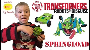 SPRINGLOAD UNBOXING! Transformers 1-Step Decepticon Toy from Robots in Disguise TV Show