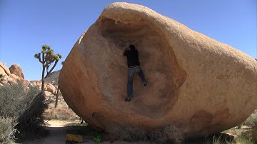 The Womb .8, Joshua Tree, CA. Climbed by Bob Birch, Brandon Brajevich & Robbie Ogle
