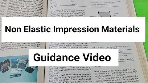 Dental Materials// Non Elastic Impression Materials chapter#17