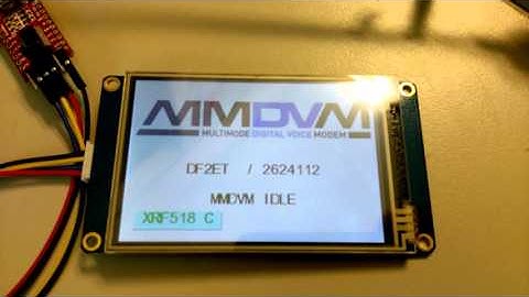 MMDVMHost with Nextion TFT demonstrating Touchscreen