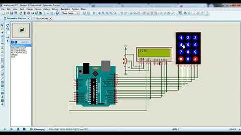 keypad and LCD with Arduino proteus simulation