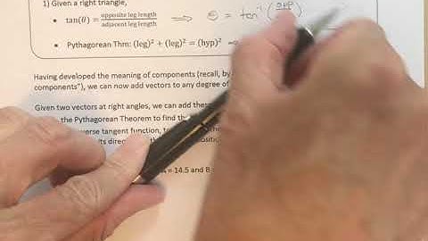 Adding Vectors at Right Angles