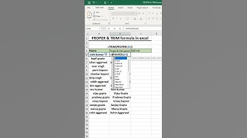 Trim and proper formula in excel #excel #exceltips #exceltricks #excelshorts #shorts #trendingshorts