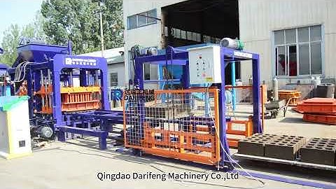 QT8-15 Automatic concrete cement block machine produce hollow block wroking video