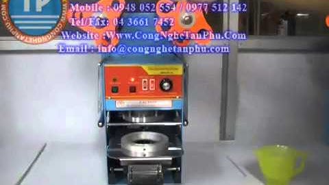 Máy hàn miệng ly tự động,máy dán miệng cốc Tân Phú