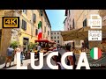 Lucca, Tuscany, Italy 🇮🇹 | 4K HDR 60fps | City Walking Tour | Day &amp; Night Culture | Ultra HD Travel