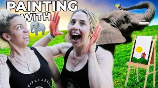 PAINTING WITH A 9,000 POUND ELEPHANT!?!