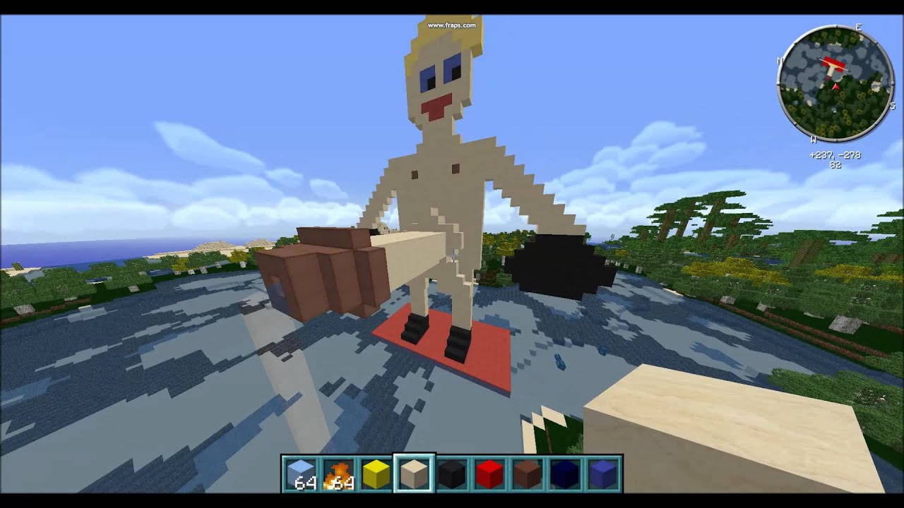 The man and his penis :DDD in Minecraft.