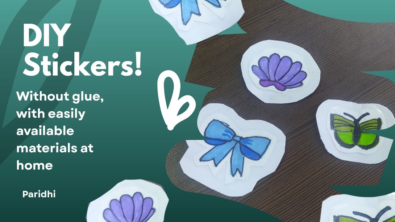 How to make DIY stickers at home! #diy #craft #stickers #easy #youtube ...