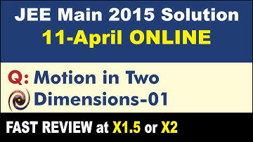 JEE Main 2015 Physics Solutions | Motion in Two Dimensions-01