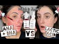 THE ORDINARY AHA + BHA PEELING SOLUTION VS LACTIC ACID | Which Chemical Exfoliator is Best for You?