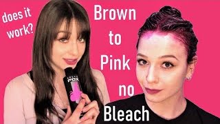 Dying Brown Hair Pink- No Bleach No Damage Arctic Fox Review