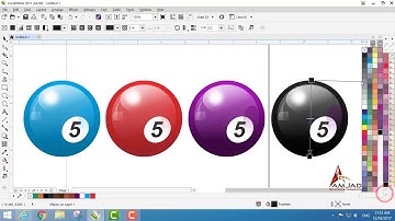 How to Create Snooker Ball in Corel Draw 2017 tutorial by, Amjad Graphics Designer