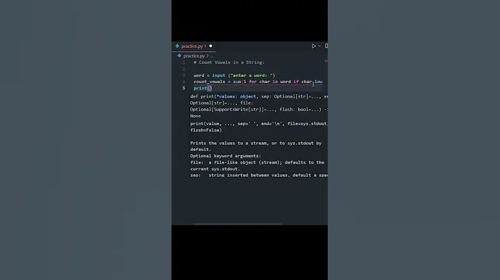 Count Vowels in a String  #python #code #coding #programming #pythonforbeginners #python3