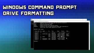 How To Format Hard Drives With Windows Command Prompt Disk Part Youtube