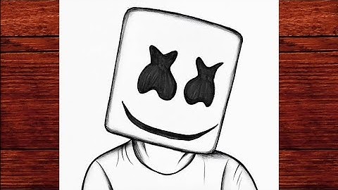 How to Draw Marshmello Face - Easy Pencil Sketch for Beginners