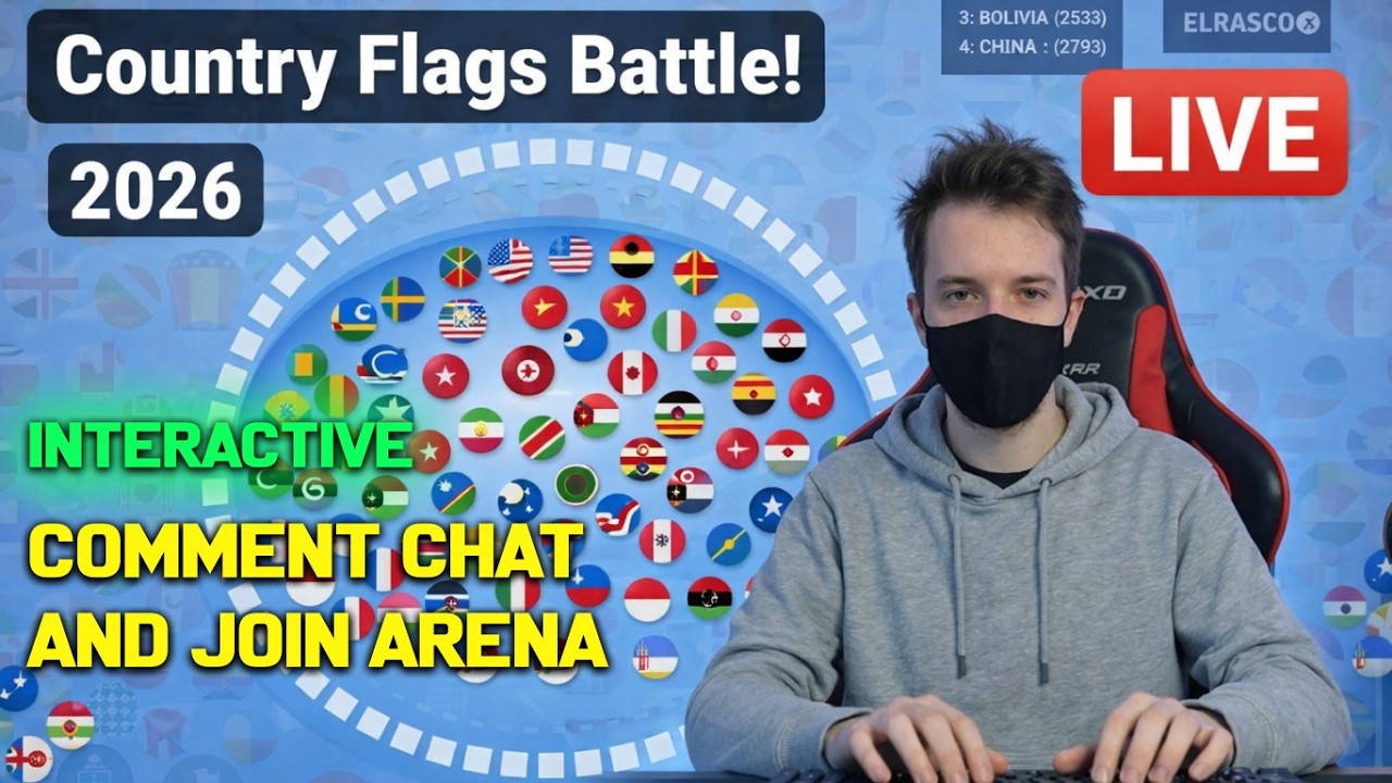 Learn Country Flags - Interactive Arena -  2026 geography🤩🌍🎵✅ 13.02.2026 
