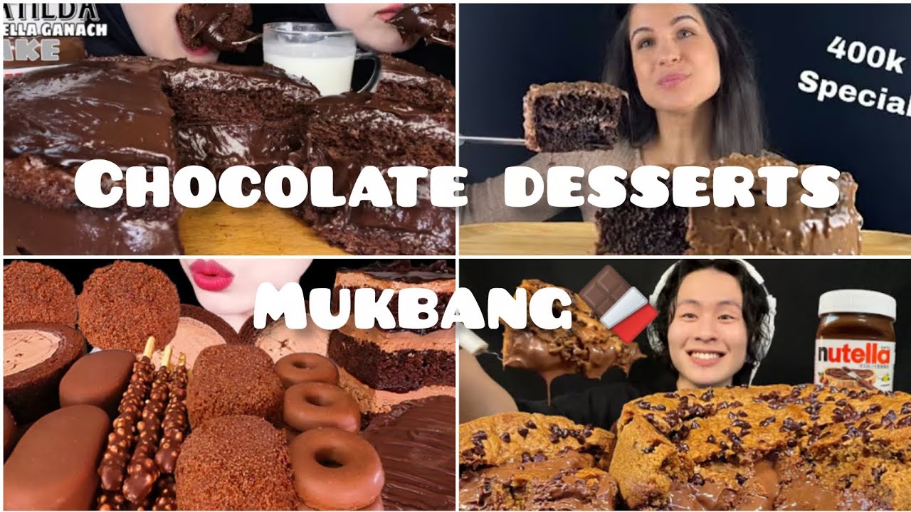 Chocolate desserts mukbang ASMR!!!😋🍫 | COMPILATION | ONLY BITES |