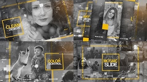 Mosaic Slide | After Effects Template | Video Displays