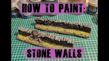 Painting up Stone Walls Terrain pieces for Tabletop