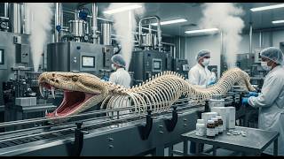 Inside the Modern Snake Skeletons Factory: From Raw Skeletons to Medicine Capsules