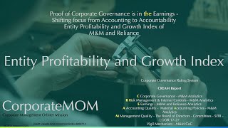 Proof of the Corporate Governance is in the Earnings - focus from Accounting to Accountability