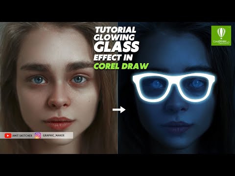 Glowing Glass Neon Effect Corel Draw Tutorial