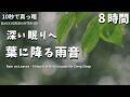 葉に降る雨音|深い眠りへ【8時間・黒画面・雷なし】