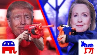Nerf War: Donald Trump vs. Hillary Clinton
Today CCmegaproductions brings you Nerf War: Donald Trump vs. Hillary Clinton! Thanks to Nerf War: Nerf meets Minecraft CCmegaproductions has reached 300 thousand subscribers! In this nerf war video watch as Donald Trump takes on Hillary clinton in a nerf war for the ages. Donald and Hillary fight in slow motion nerf bullets going everywhere. Donald and Hillary
THANK YOU GUYS SO MUCH FOR HELPING US REACH 300,000 SUBSCRIBERS!
● Nerf War: Nerf meets Minecraft ► https://www.youtube.com/watch?v=73ym3Y6FlKA
● Subscribe to CCmegaproductions for new Nerf Gun and Minecraft Nerf war videos every week ► https://www.youtube.com/subscription_center?add_user=ccmegaproductions
● My vlog channel ► https://www.youtube.com/c/colinrossofficial
My name is Colin and Im the creators of CCmegaproductions. I make all kinds of epic Nerf videos.
My massive Nerf arsenal includes all of the latest Nerf gun blasters from all of the new Nerf gun series: Nerf Elite, Nerf N-Strike, Nerf Zombie Strike, Nerf Mega, Nerf Rival, and Nerf Modulus. I even have modified Nerf guns, and my favorite Nerf gun is the Nerf Stryfe with a Nerf gun mod. Nerf War: Donald Trump vs. Hillary Clinton
