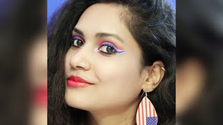“4th of July”inspired Eye Makeup Transformation #makeupshorts #eyemakeupshorts #eyemakeup #eyeshadow