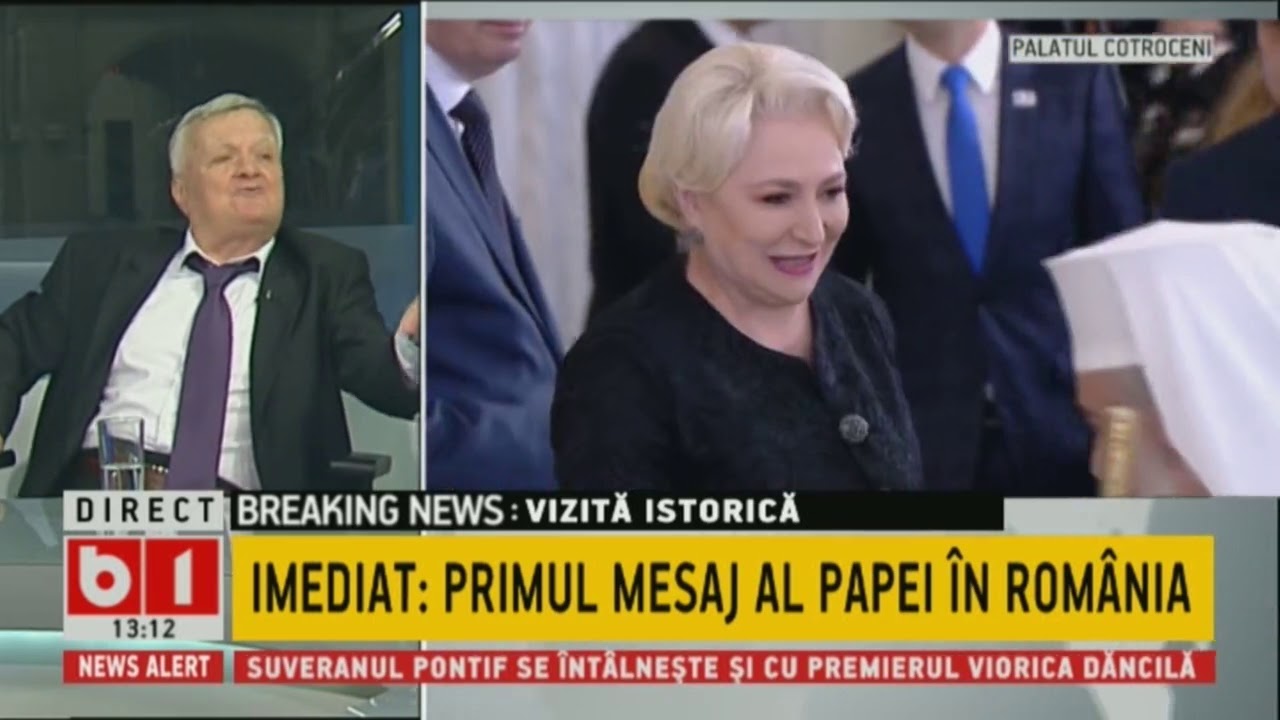 TALK B1: PRIMUL MESAJ AL PAPEI, IN ROMANIA. 31 MAI 2019. P1/2 newspaper mockup