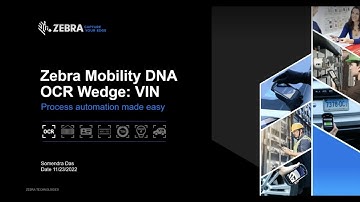 OCR Wedge Functionality: VIN Reading | Zebra Technologies