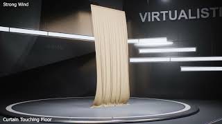 Touching Floor Curtain - Strong Wind Touching Floor Curtain - Strong Wind