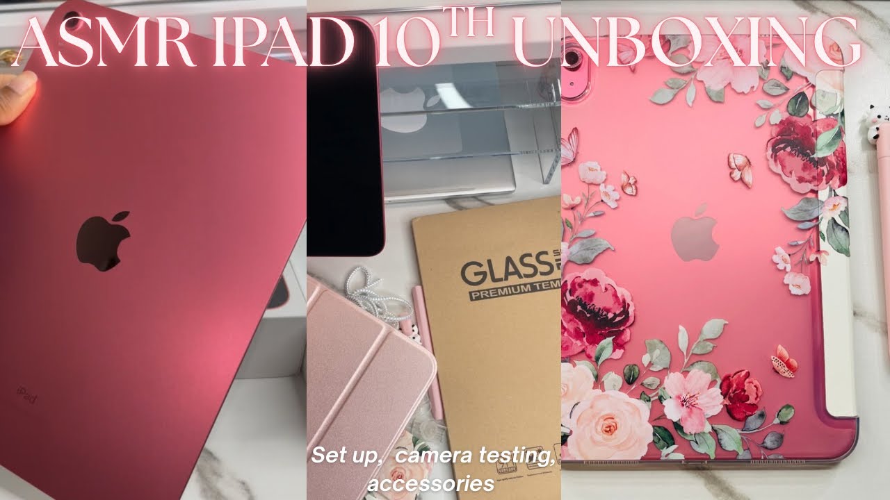 💗 Pink iPad 10th Generation Unboxing + Accessories Haul | First Impressions, Setup, Camera Test 💗