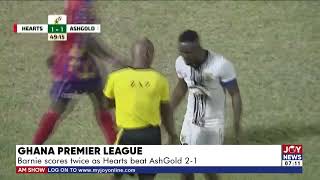 Ghana Premier League: Barnie scores twice as Hearts beat AshGold 2-1 - AM Sports on JoyNews(21-3-22)