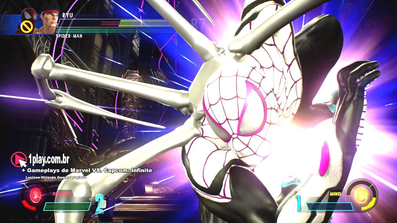 Marvel vs. Capcom: Infinite! Ryu (Street Fighter) + Spider-Man vs. Black Spider-Man + Hawkeye