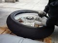 バイクのリアタイヤ、手組み（アンビートン０２　150/60-17）