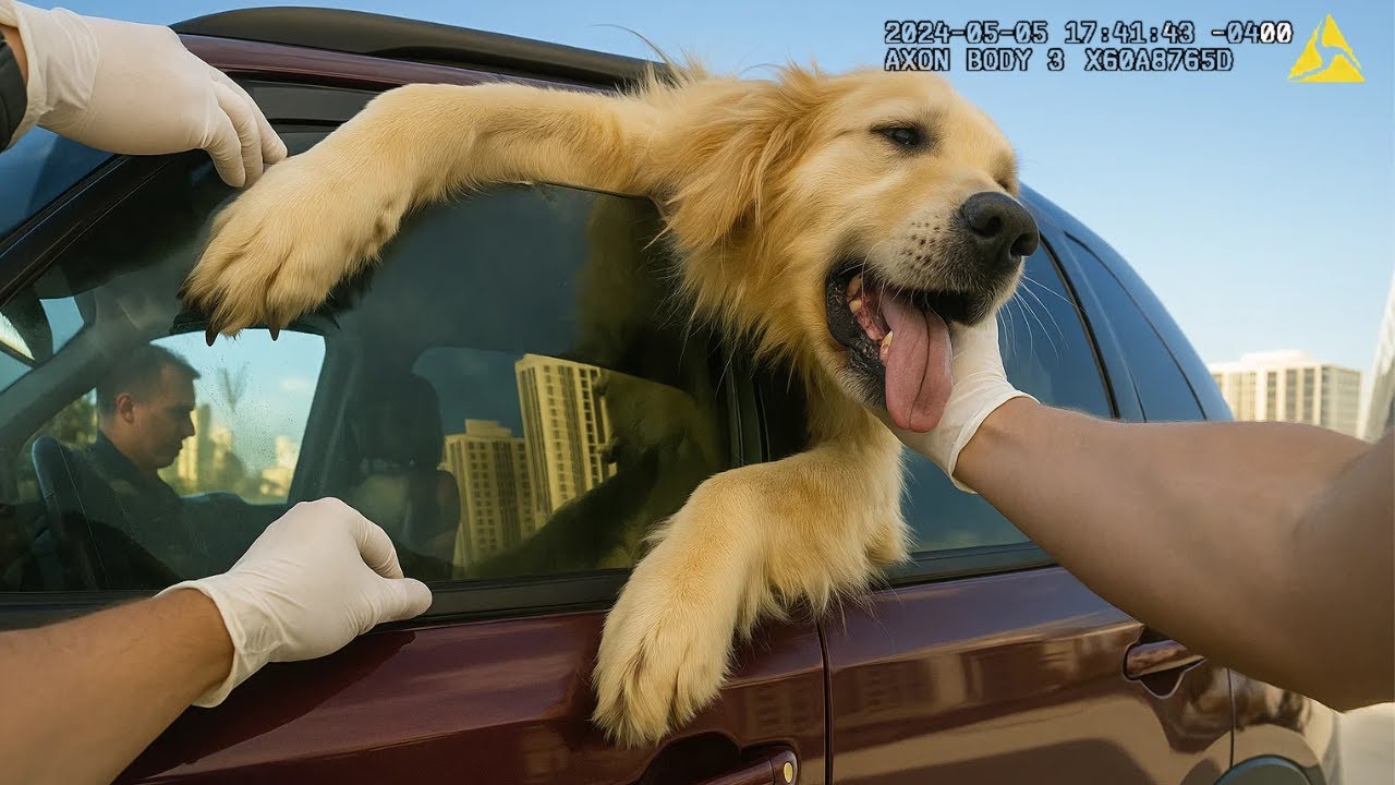 When Police Rescue Dog Locked in Hot Florida Car - YouTube