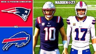 Week 13 Patriots vs Bills Simulation (Madden 27 Updated Rosters)