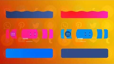 Social Media Lower Thirds Animation + Green Screen or Transparent Background