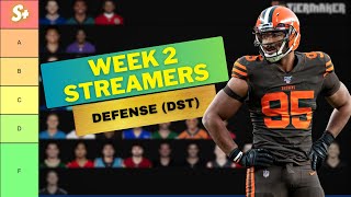 \ud83d\ude80 Week 2 Defense (DST) Tiered Rankings, Starts, Streamers :  r\/fantasyfootball